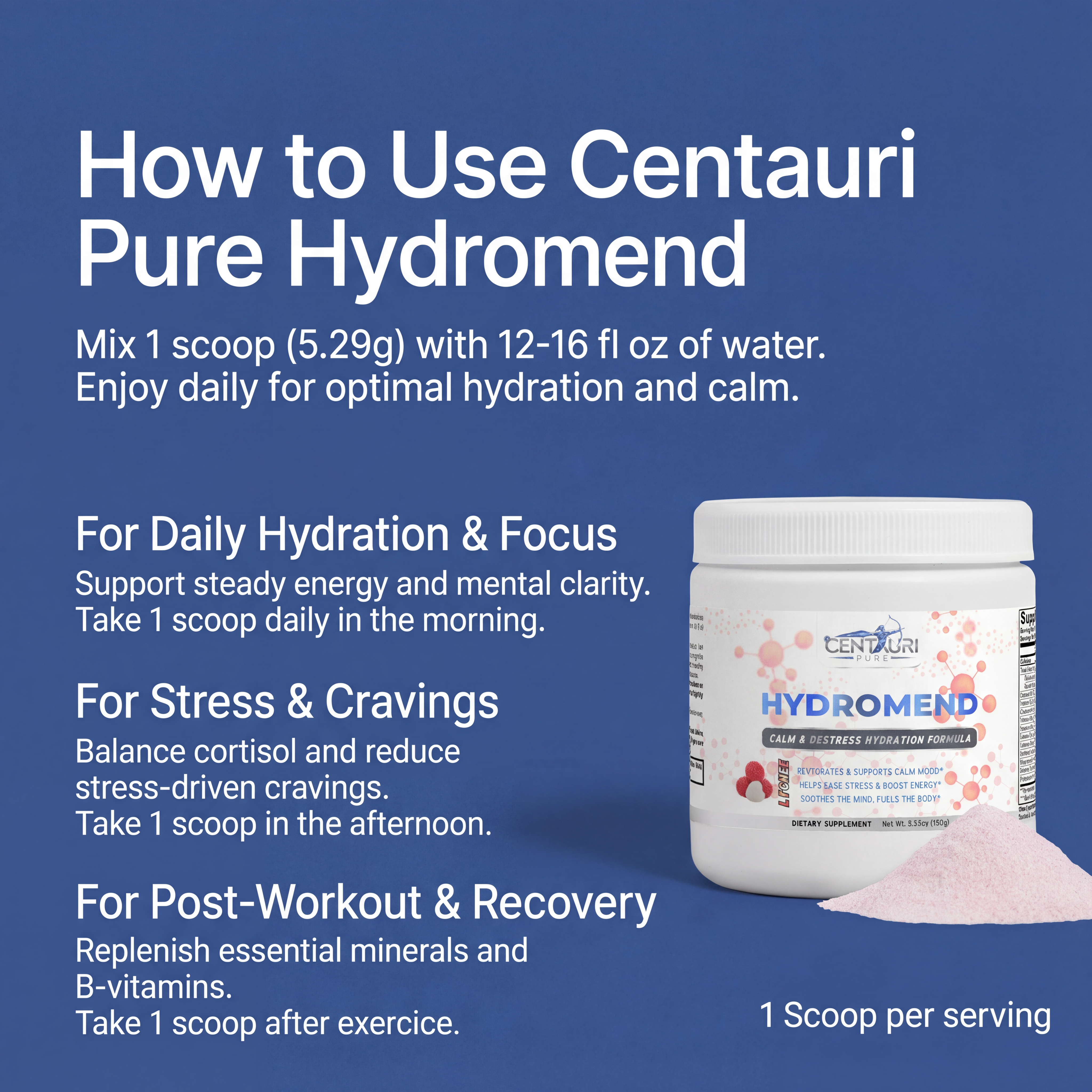Hydromend Calm Hydration for Cortisol Balance and Weight Loss Support