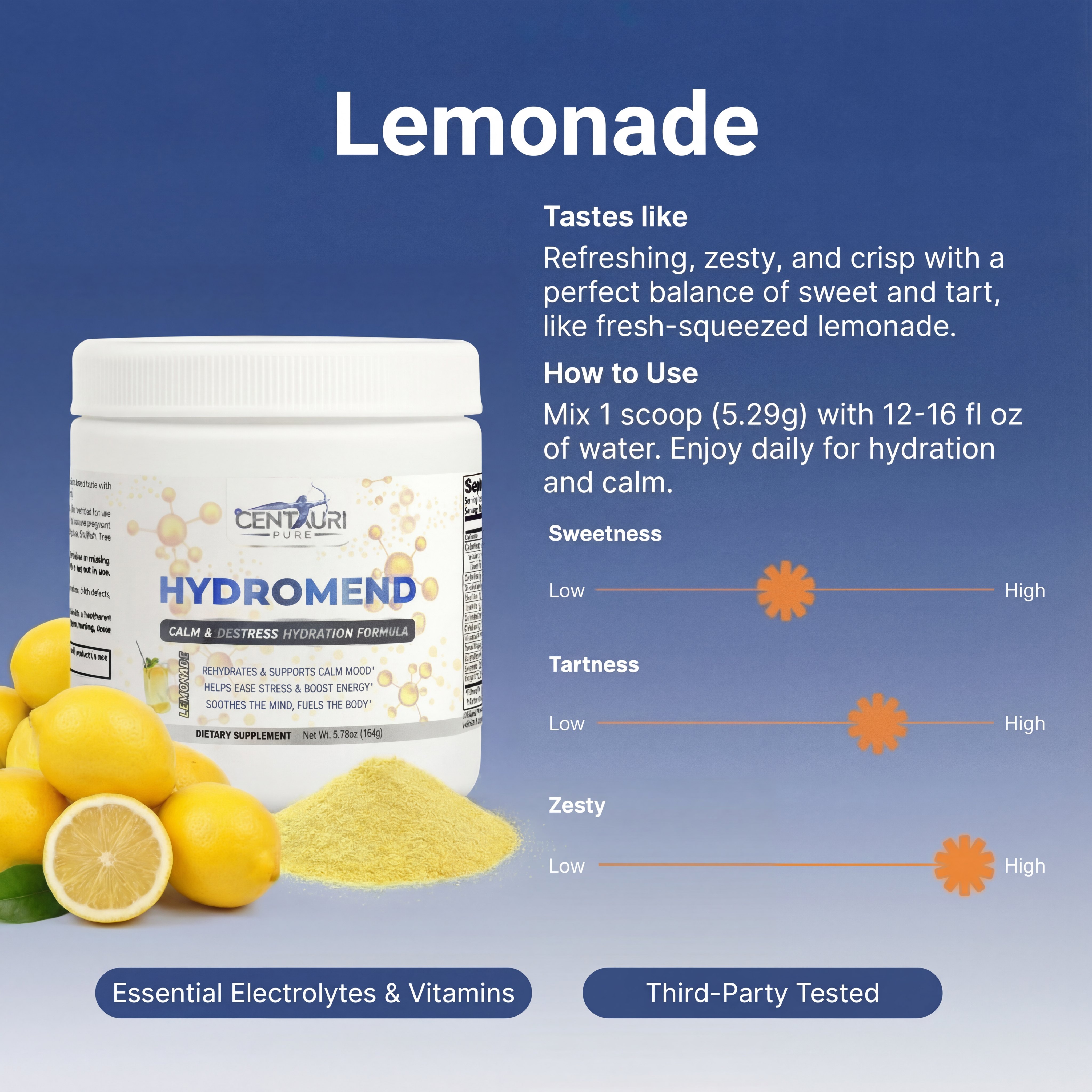 Hydromend Calm Hydration for Cortisol Balance and Weight Loss Support