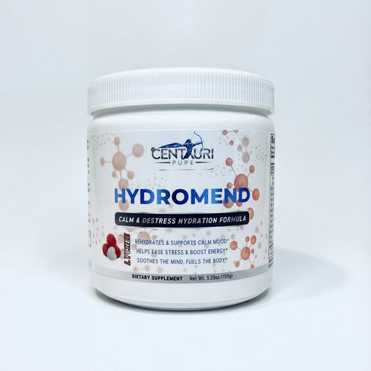 Hydromend Calm Hydration Lychee tub by Centauri Pure, 5.29 oz (150 g), with fresh lychees